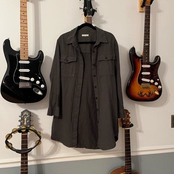 Outerknown SEA shirt dress in utility grey! EUC - Picture 8 of 8